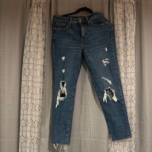 Old Navy Ripped Blue Skinny Jeans